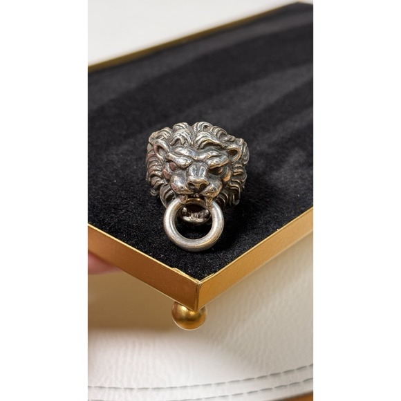King Baby Studio Lion's Head Ring Sterling Silver Size 10 (please Read)